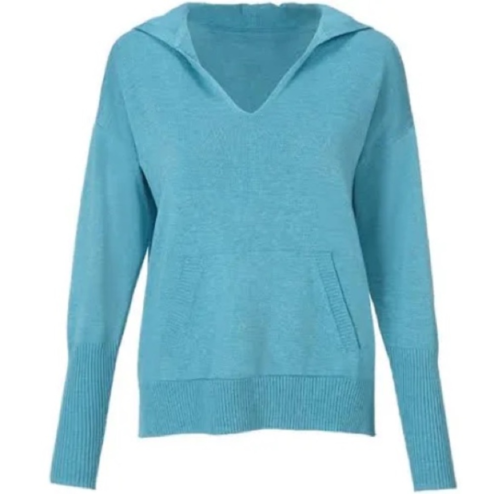 CAbi tourquise sweater w/hood